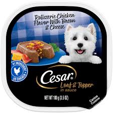 CESAR Adult Wet Dog Food Classic Loaf in Sauce Beef Recipe, Filet Mignon, Grilled Chicken and Porterhouse Steak Variety Pack, 3.5 oz. Easy Peel Trays (Pack of 24)