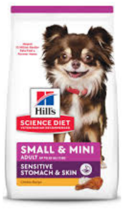 Hill's Science Diet Sensitive Stomach & Skin, Adult 1-6, Small & Mini Breeds Stomach & Skin Sensitivity Support, Dry Dog Food, Chicken Recipe, 15 lb Bag